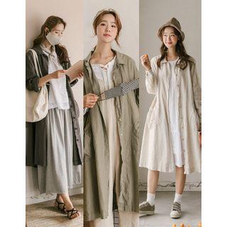 Peterpan-collar Linen Shirtdress