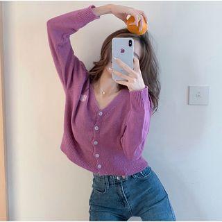 Loose-fit Cropped Knit Cardigan