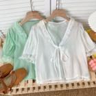 Lace-trim Light Cardigan