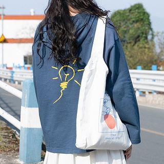 Light Bulb Print Hoodie