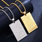 Poker Card Pendant Stainless Steel Necklace