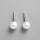 Rhinestone Faux Pearl Earrings As Shown In Figure - One Size