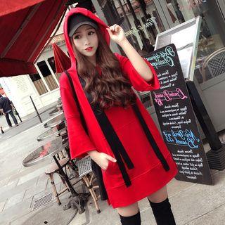 3/4 Sleeve Hoodie Dress