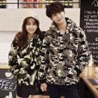 Couple Matching Camouflage Hooded Fleece Jacket