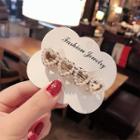 Faux Pearl Heart Hair Clip Gold - One Size
