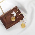Floral Drop Earring Gold - One Size