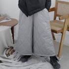 Quilted Wide Leg Pants Gray - One Size