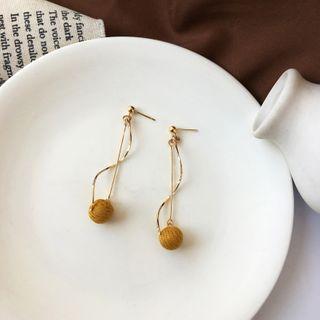 Ball Drop Earring 1 Pair - Earrings - Gold - One Size