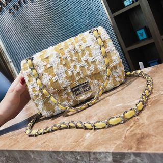 Tweed Crossbody Bag Yellow - One Size