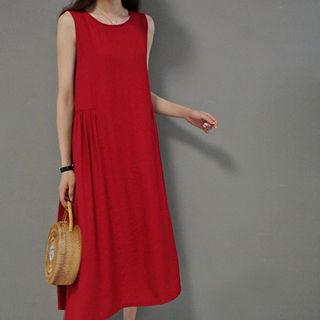 Round-neck Sleeveless Long Dress