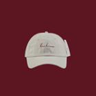 Embroidered Lettering Baseball Cap Off-white - One Size