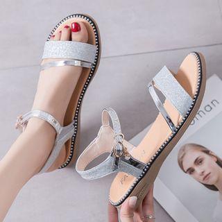 Glittered Flat Sandals