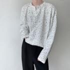 V-neck Sequined Sweatshirt