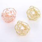 Faux Pearl Alloy Flower Hair Clamp