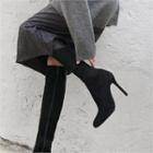 Stiletto-heel Faux-suede Knee-high Boots