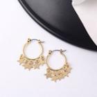 Star Hoop Drop Earring 1 Pair - A Shown In Figure - One Size