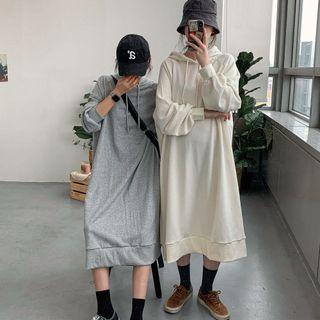 Raglan Oversized Long Hoodie Dress