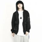 Multi-pocket Zip-up Hoodie