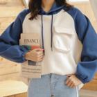 Set: Two-tone Oversize Hoodie + Striped Cropped Straight-fit Jeans