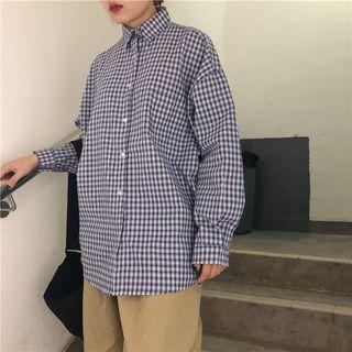 Gingham Loose Boyfriend Shirt