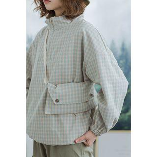 Set: Plaid Windbreaker + Belt Bag
