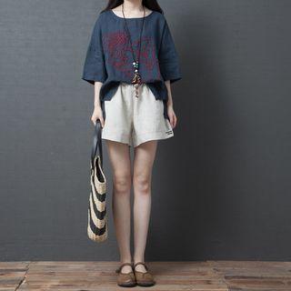 Plain Elastic Shorts