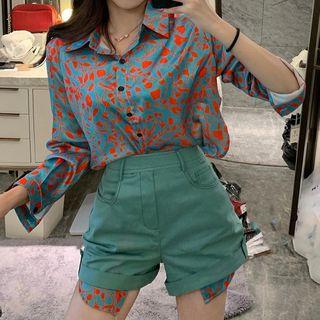 Printed Shirt / Roll-up Shorts