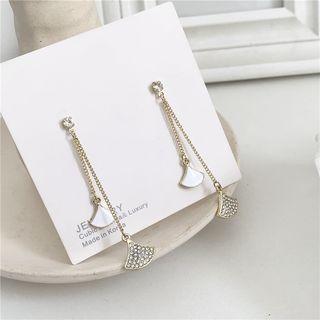 Rhinestone Fan Fringed Earring