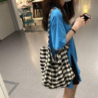 Gingham Tote Bag Black - One Size
