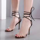 Strappy Clear High Heel Roman Sandals
