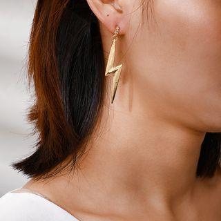 Bolt Ear Stud 9003 - 1 Pair - Gold - One Size