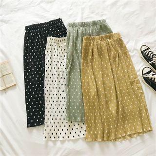 High-waist Polka Dot Chiffon Skirt