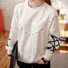 Studded Printed Sweatshirt