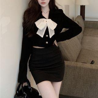 Ribbon Corduroy Blouse