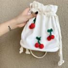 Cherry-detailed Bucket Bag White - One Size