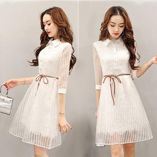 Organza A-line Shirtdress