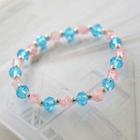 Dice & Crystal Bead Bracelet Blue - One Size