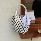 Dotted Canvas Lunch Bag