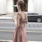 Open Tie-back A-line Tank Dress