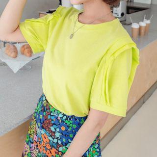 Plus Size Layered-trim Cotton T-shirt