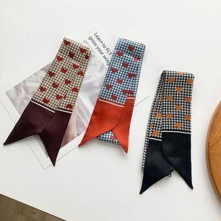 Heart Print Narrow Scarf
