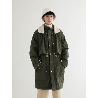 Fleece Collar Long Parka