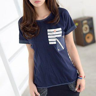 Double-pocket Short-sleeved T-shirt