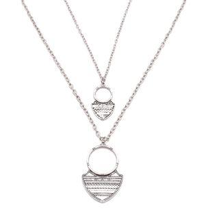 Layered Necklace 108 - Silver - One Size