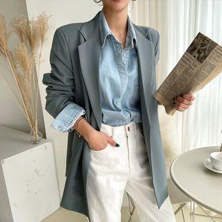 Notch-lapel Wrap Blazer