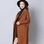 Hooded Loose-fit Long Cardigan