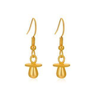 Bell Alloy Dangle Earring 01 - 1 Pair - 4346 - Gold - One Size