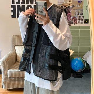 Mesh Panel Cargo Vest