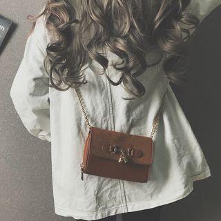 Faux-suede Panel Cross Bag