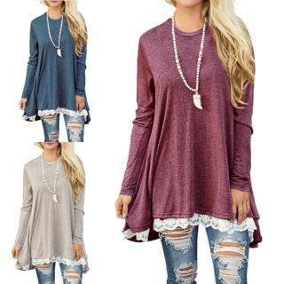 Lace Hem Panel Tent Tunic